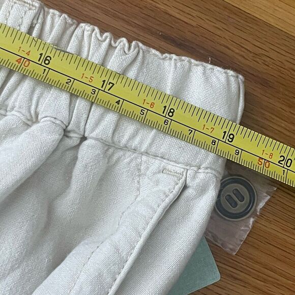 ANTHROPOLOGIE PILCRO Slim Linen Blend Cargo Pants Plus Size 2X Ivory NEW Beach - Picture 13 of 14